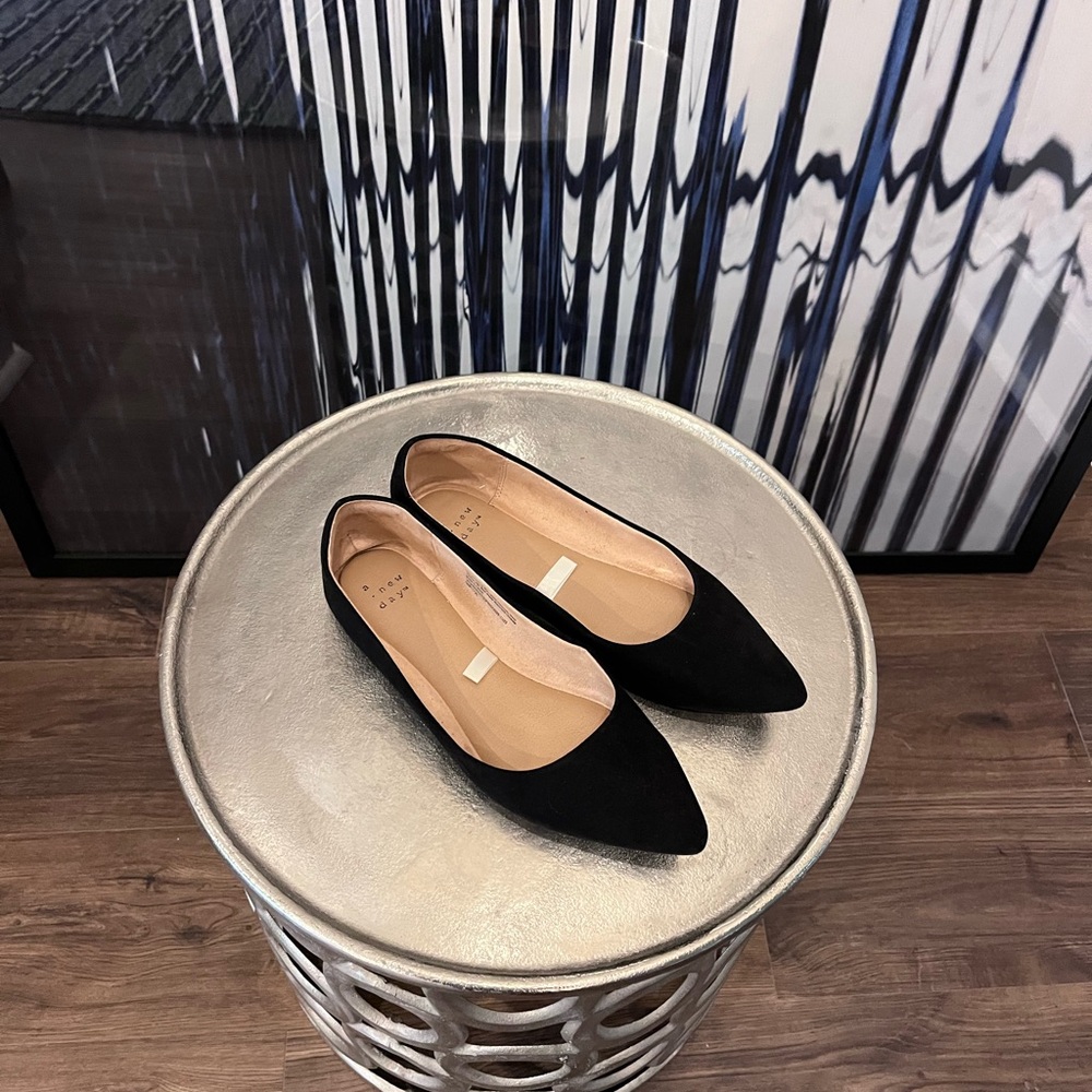 a new day Black Pointed Toe Flats